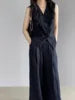 Boutique Wholesale 2026 Summer New Fashionable V-neck Slimming Sleeveless Vest Casual Wide Leg Pants Women's Set