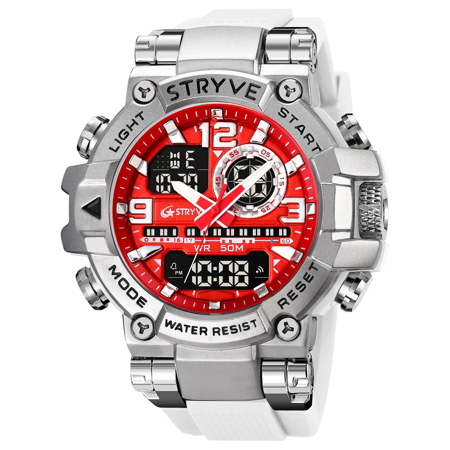 STRYVE Top Brand Men's Digital Watch Casual Sport Watch Luminous Waterproof and Other Multifunctional Student Watches