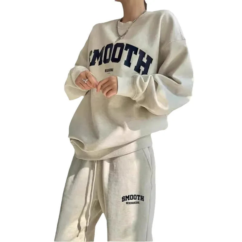 Fall Athletic Student Tracksuits Sports Two Piece Sets Women Loose Versatile Sweatshirt Sweatpants Suits Casual Women Clothing