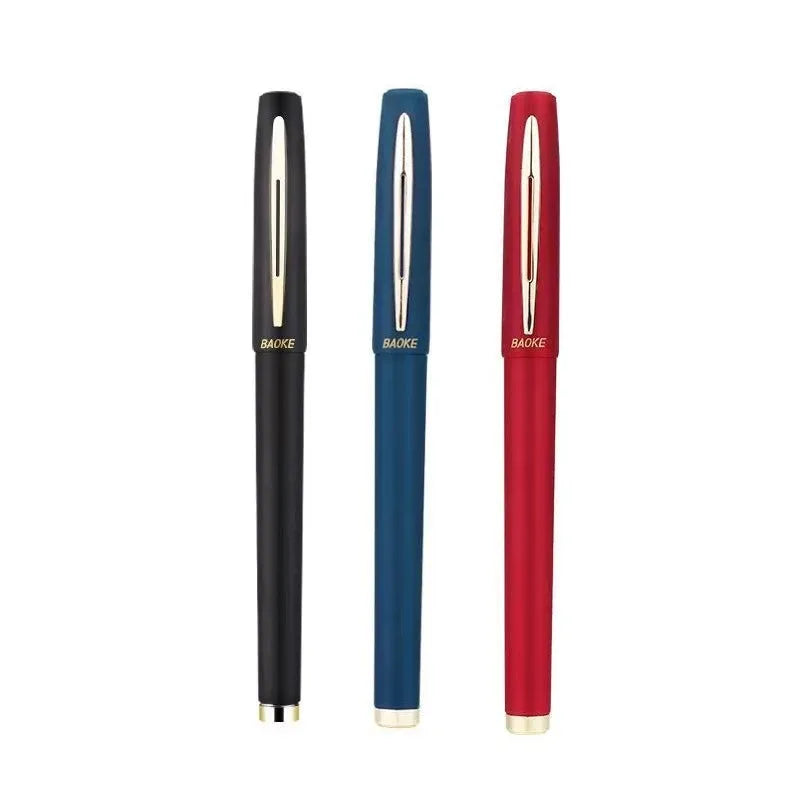 3pcs Large Capacity Gel Pen 1.0/0.7/0.5mm Signature Calligraphy Handwriting Pens Carbon Black/Blue/Red ink Office Accessories