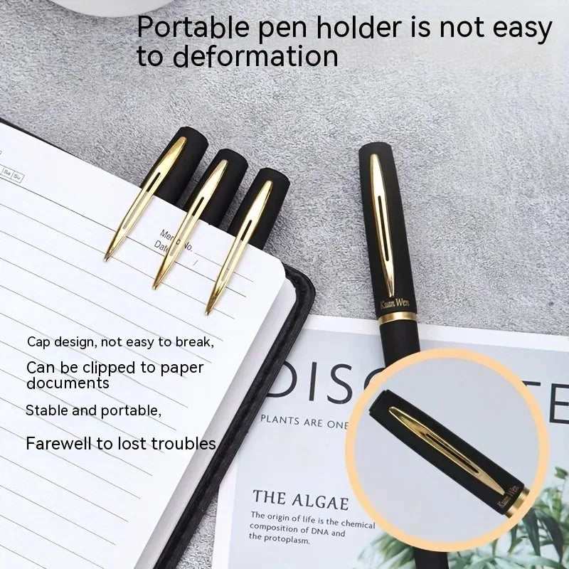3pcs Large Capacity Gel Pen 1.0/0.7/0.5mm Signature Calligraphy Handwriting Pens Carbon Black/Blue/Red ink Office Accessories