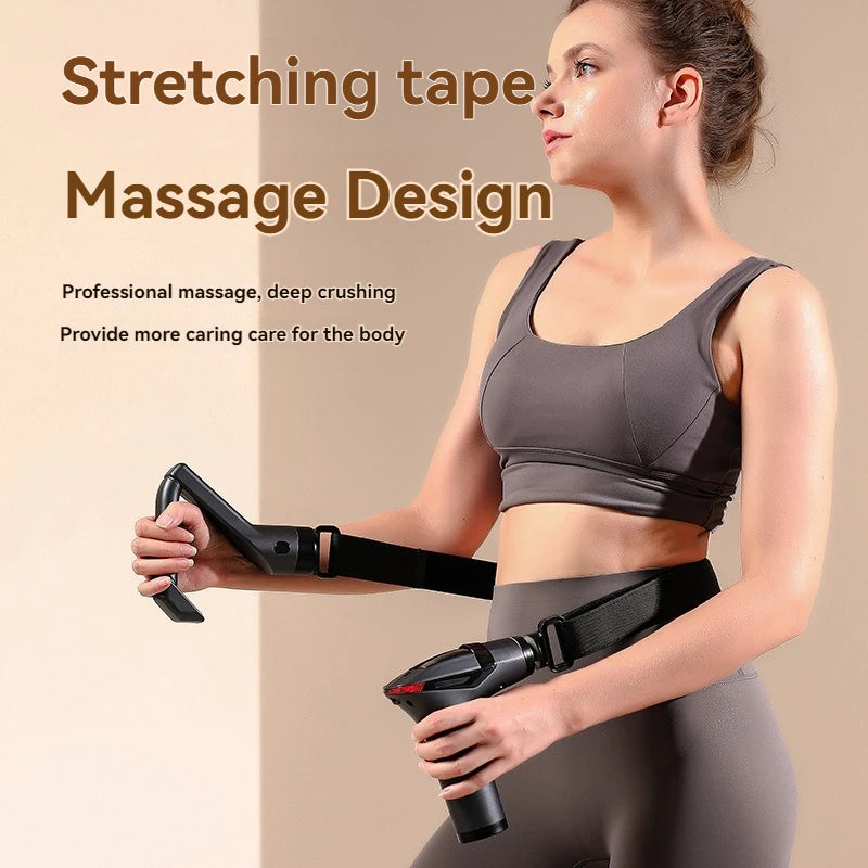 New fascia gun with extended handle, fascia gun with multi frequency conversion, muscle relaxation, massage and vibration gun