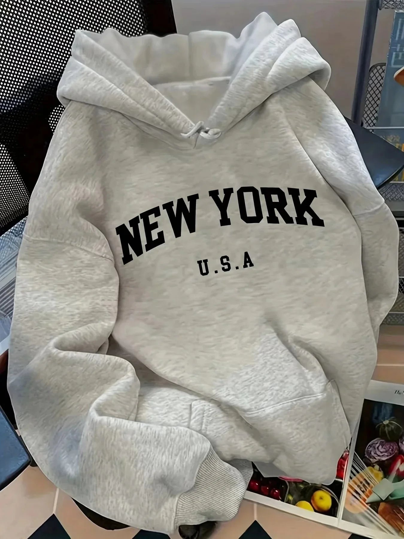 Hooded Sweat for Women Casual Cut NEW YORK USA Lettering Sweater Sweat Casual Fashion HipHop Sweat Harajuku Unisex