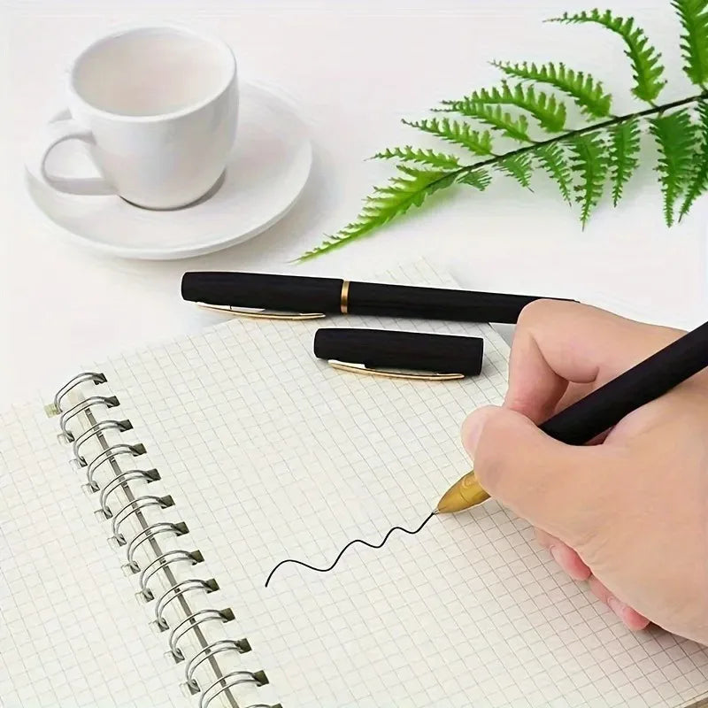 3pcs Large Capacity Gel Pen 1.0/0.7/0.5mm Signature Calligraphy Handwriting Pens Carbon Black/Blue/Red ink Office Accessories