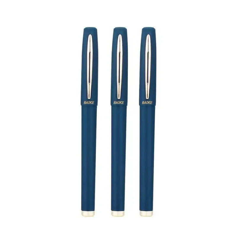 3pcs Large Capacity Gel Pen 1.0/0.7/0.5mm Signature Calligraphy Handwriting Pens Carbon Black/Blue/Red ink Office Accessories