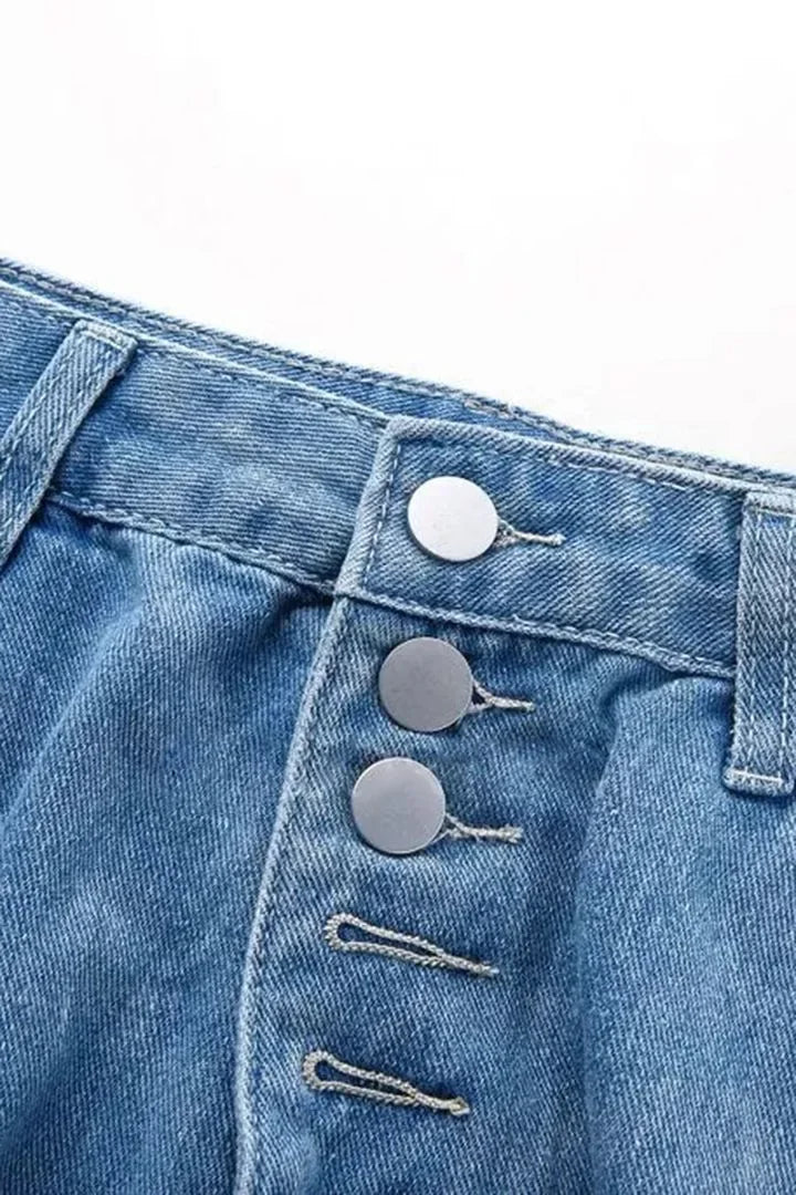 Ripped Jeans for Women Hole High Waist Mom Jeans Flare Pant Denim Autumn 2026 Casual Long Streetwear Trousers Capris Baggy Jeans