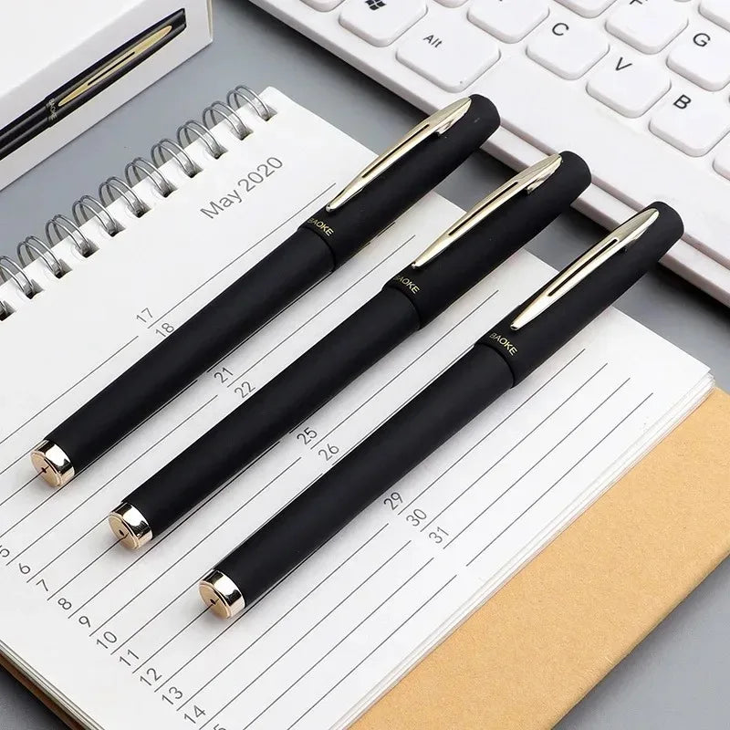 3pcs Large Capacity Gel Pen 1.0/0.7/0.5mm Signature Calligraphy Handwriting Pens Carbon Black/Blue/Red ink Office Accessories