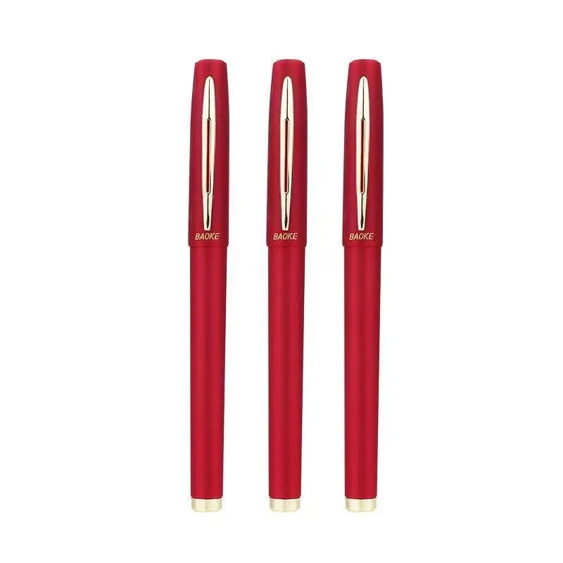 3pcs Large Capacity Gel Pen 1.0/0.7/0.5mm Signature Calligraphy Handwriting Pens Carbon Black/Blue/Red ink Office Accessories
