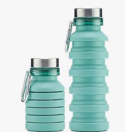 Compact Collapsible Bottle – Perfect Gift for Travelers & Fitness Lovers Portable Fold & Go Water Bottle – Perfect for Hiking & Gym”