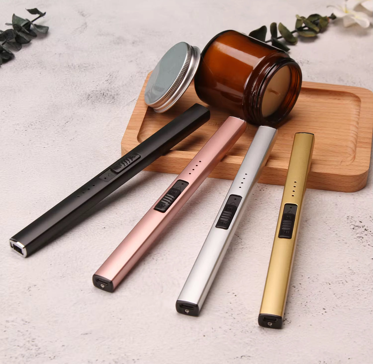 Electric Candle Lighter, USB Rechargeable Flameless Arc Lighter, Windproof & Safe