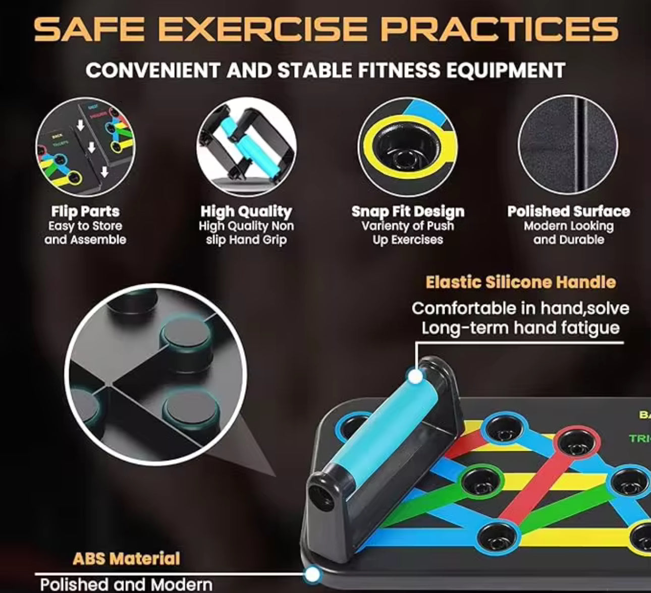 Ultimate multifunctional 10 in 1Push-Up Board Training System, Color-Coded Muscle Strengthening Fitness Equipment home Training