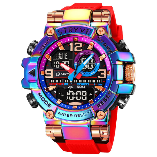STRYVE Top Brand Men's Digital Watch Casual Sport Watch Luminous Waterproof and Other Multifunctional Student Watches