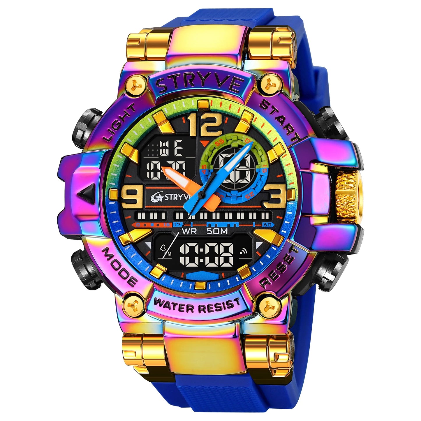 STRYVE Top Brand Men's Digital Watch Casual Sport Watch Luminous Waterproof and Other Multifunctional Student Watches