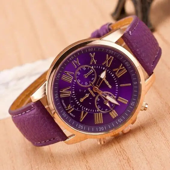 Geneva Watches Women Fashion Watches Leather Quartz Watch Women Ladies Fashion Bracelet Wristwatches relogio feminino masculino