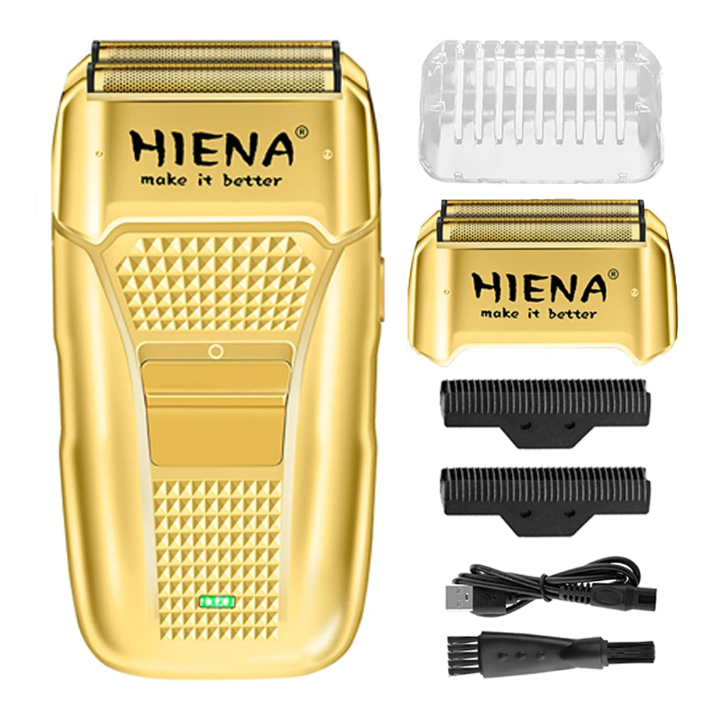 HIENA shaving machine men Electric shaver Hair clipper Rechargeable Metal Housing Pro Electric Shaver For Men Electric home