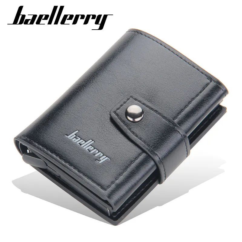 New RFID Men Card Wallets Hasp Small Card Wallets Slim Mini Men's Wallet High Qaulity Card Clip Photo Holder Short Male Purses