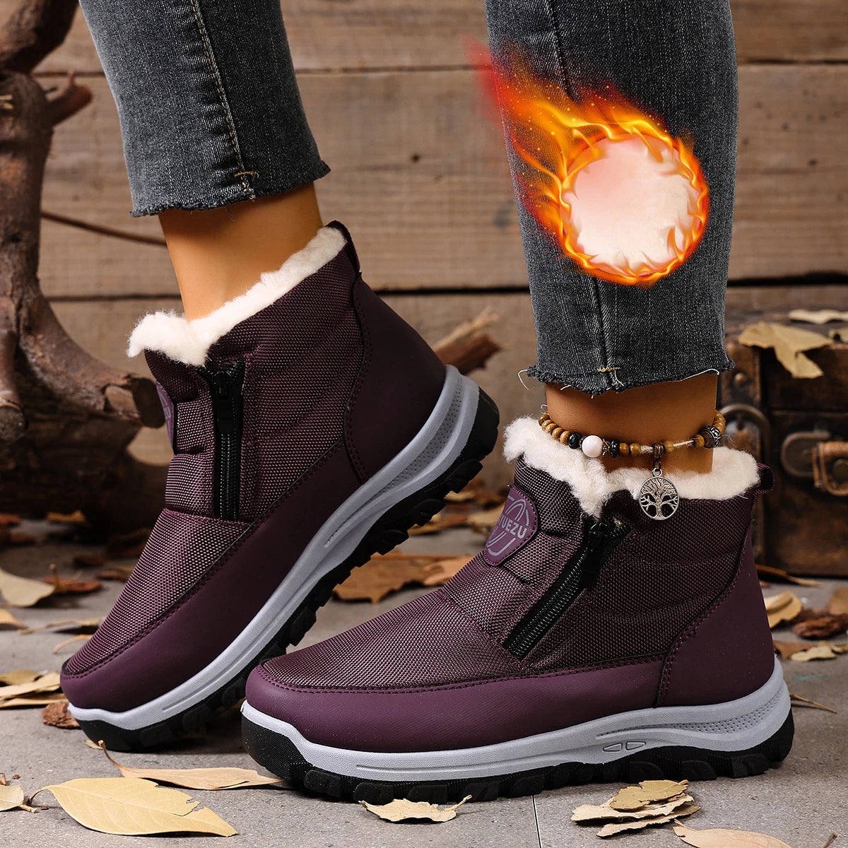 Women's cotton shoes for winter 2025 outdoor leisure anti-cold and warm skid-proof and wear-resistant sole free shoes for women