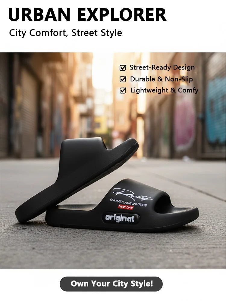 Summer innovative design EVA men's shoes, soft and lightweight home slippers, suitable for indoor and outdoor leisure activities