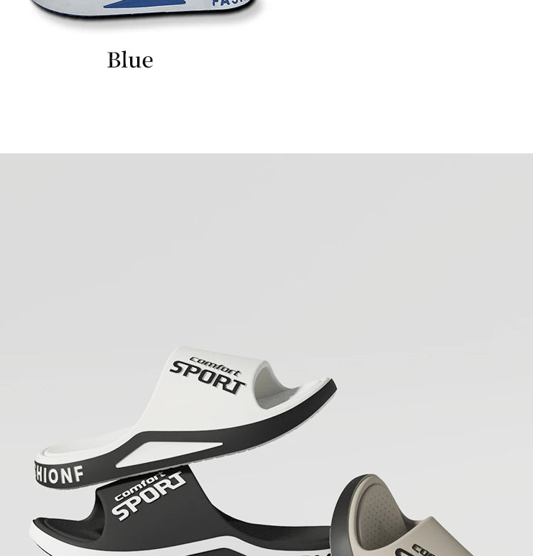 Fashion Men's Sandals Summer EVA Comfortable Anti-Slip Soft Soles House Slippers for Indoor Outdoor Wear Breathable Shower Slide