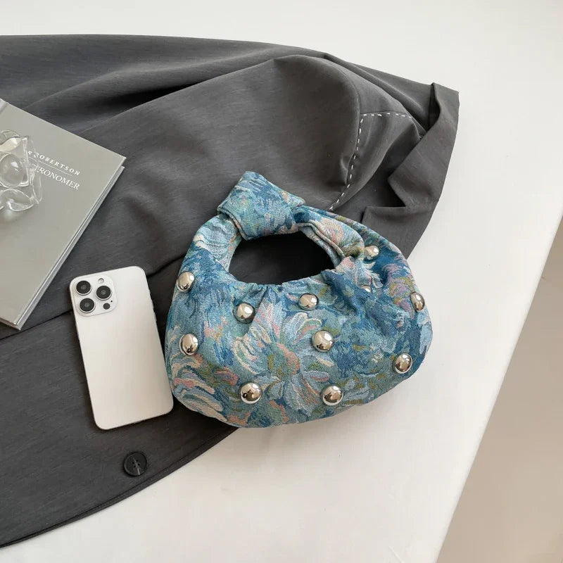 Handbags for Women 2025 New Luxury Designer Brand Pleated Cloud Bags Fashion Knotted Handle Clutch Bag Hobo Handbag Purse