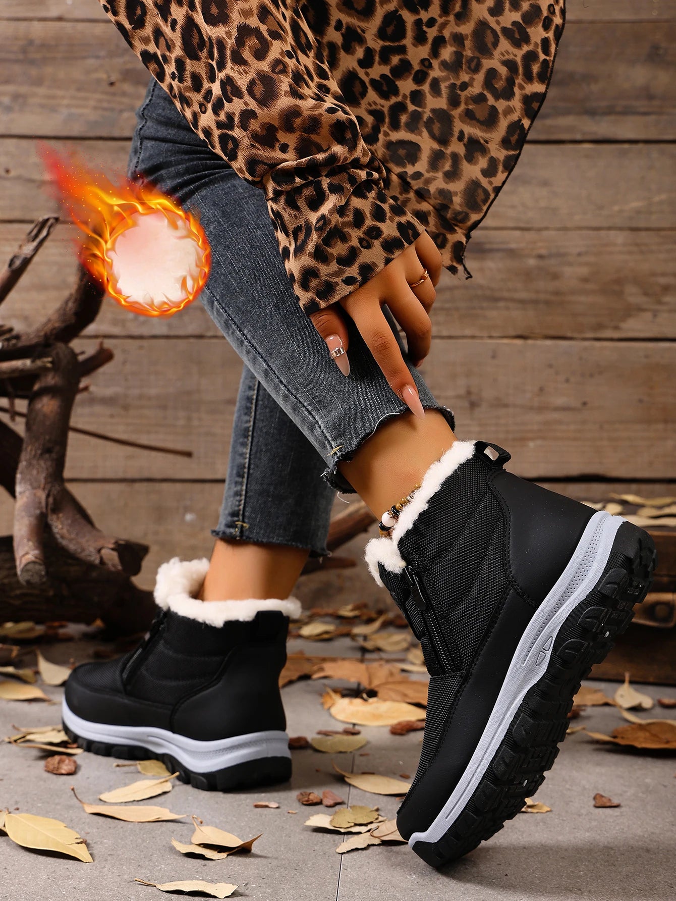 Women's cotton shoes for winter 2025 outdoor leisure anti-cold and warm skid-proof and wear-resistant sole free shoes for women