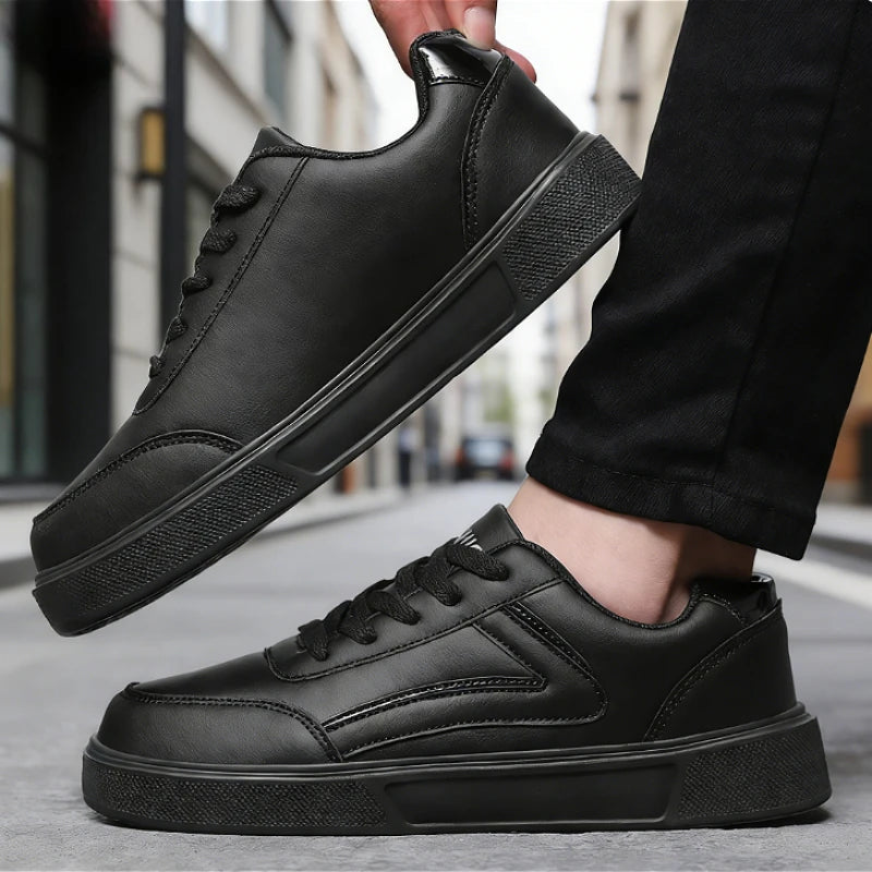 Women's All Black Casual Sneakers Fashion Platform Sole Shoes Non-Slip Comfortable Daily Walking Work Outdoor Footwear 2026 New