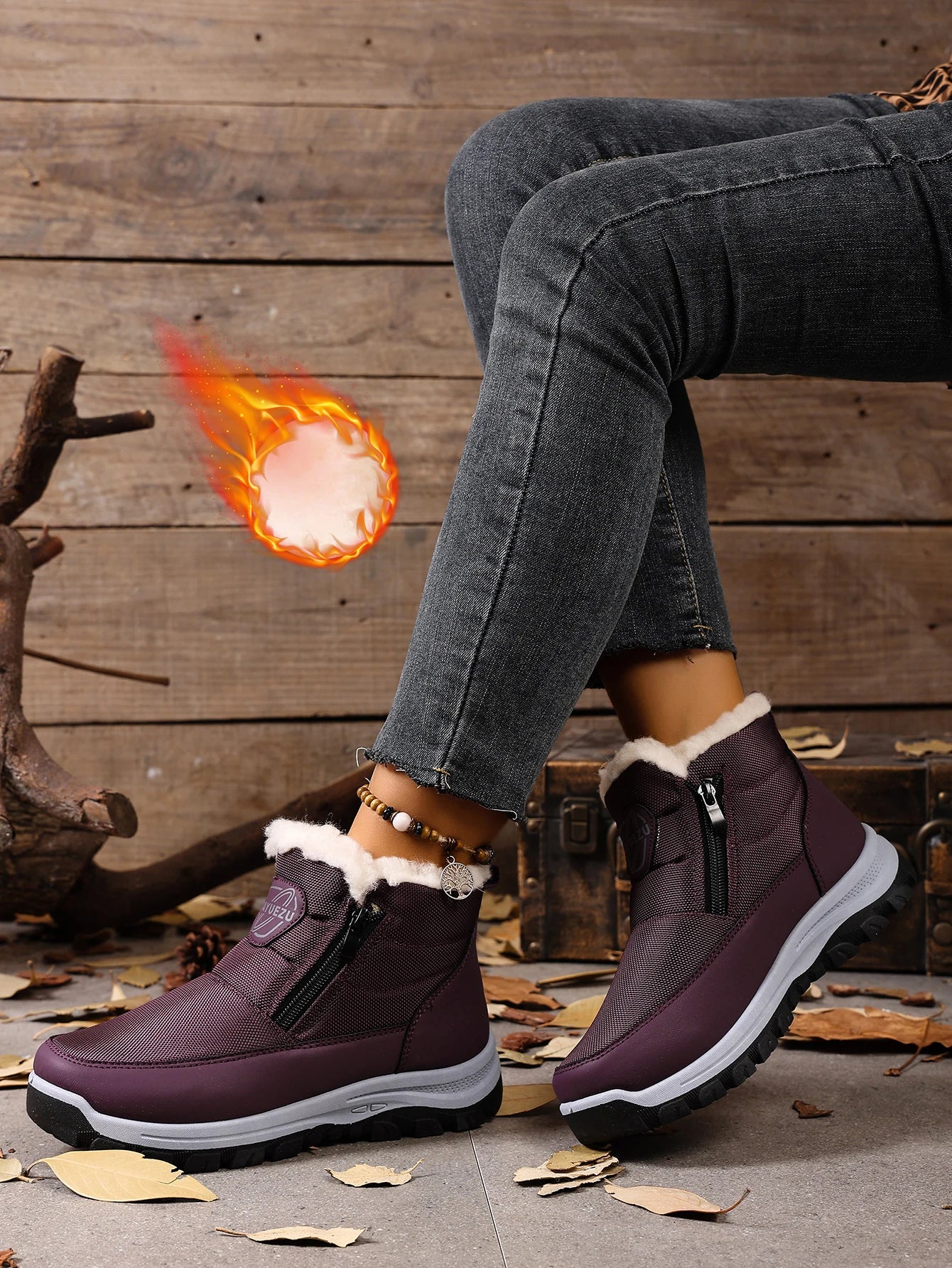 Women's cotton shoes for winter 2025 outdoor leisure anti-cold and warm skid-proof and wear-resistant sole free shoes for women