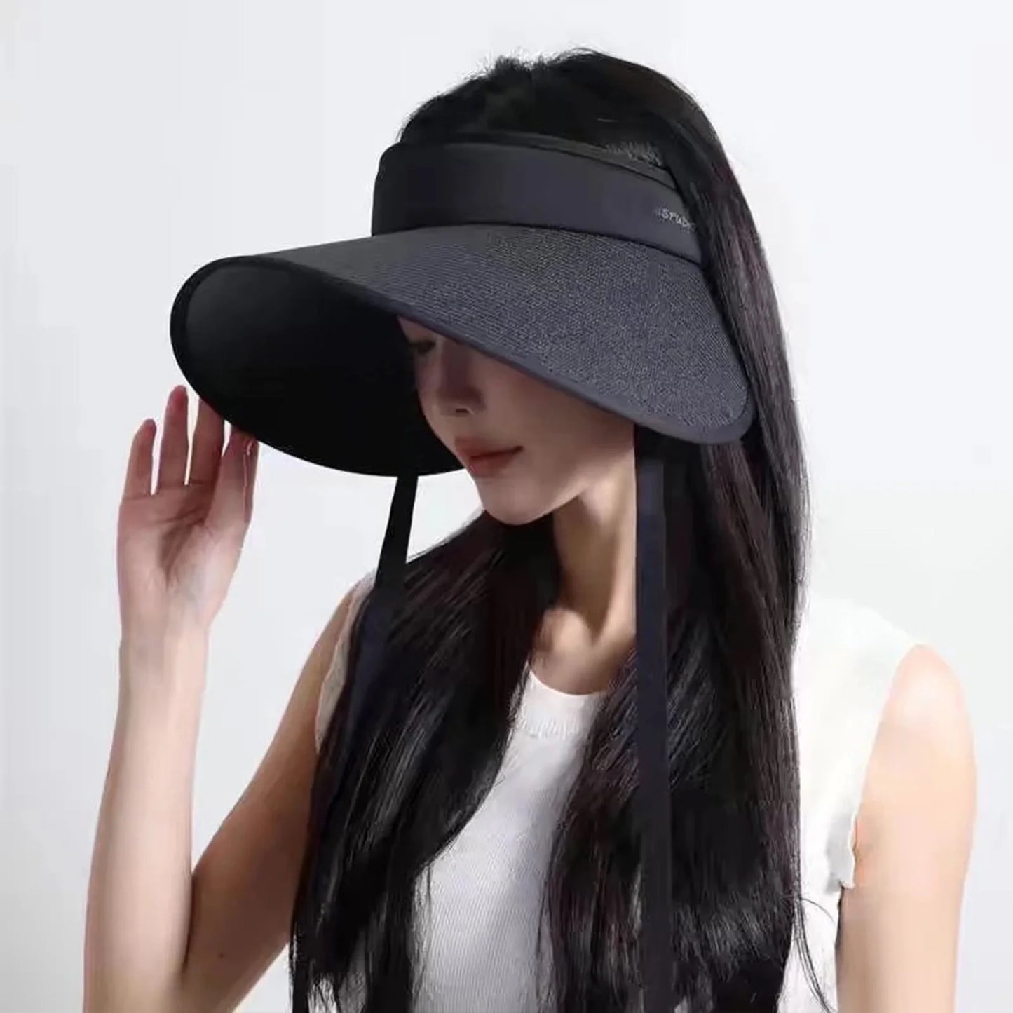 Summer Outdoor Sun Hat For Women Fashionable Casual Wide Brimmed Hat Portable Fisherman Hat With Removable Sunscreen Shawl