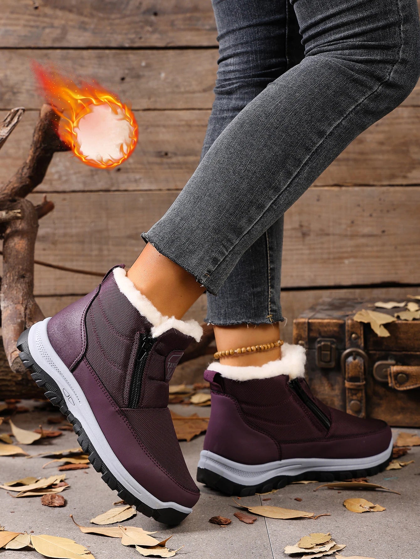 Women's cotton shoes for winter 2025 outdoor leisure anti-cold and warm skid-proof and wear-resistant sole free shoes for women
