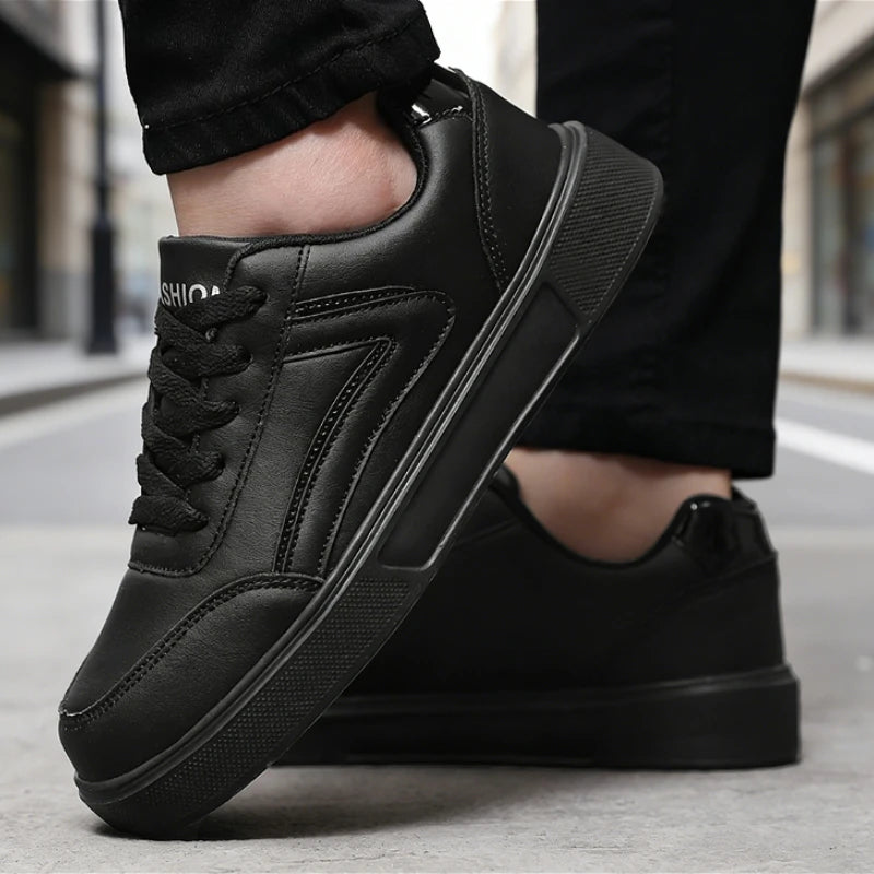 Women's All Black Casual Sneakers Fashion Platform Sole Shoes Non-Slip Comfortable Daily Walking Work Outdoor Footwear 2026 New