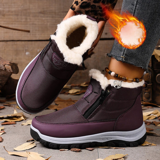 Women's cotton shoes for winter 2025 outdoor leisure anti-cold and warm skid-proof and wear-resistant sole free shoes for women