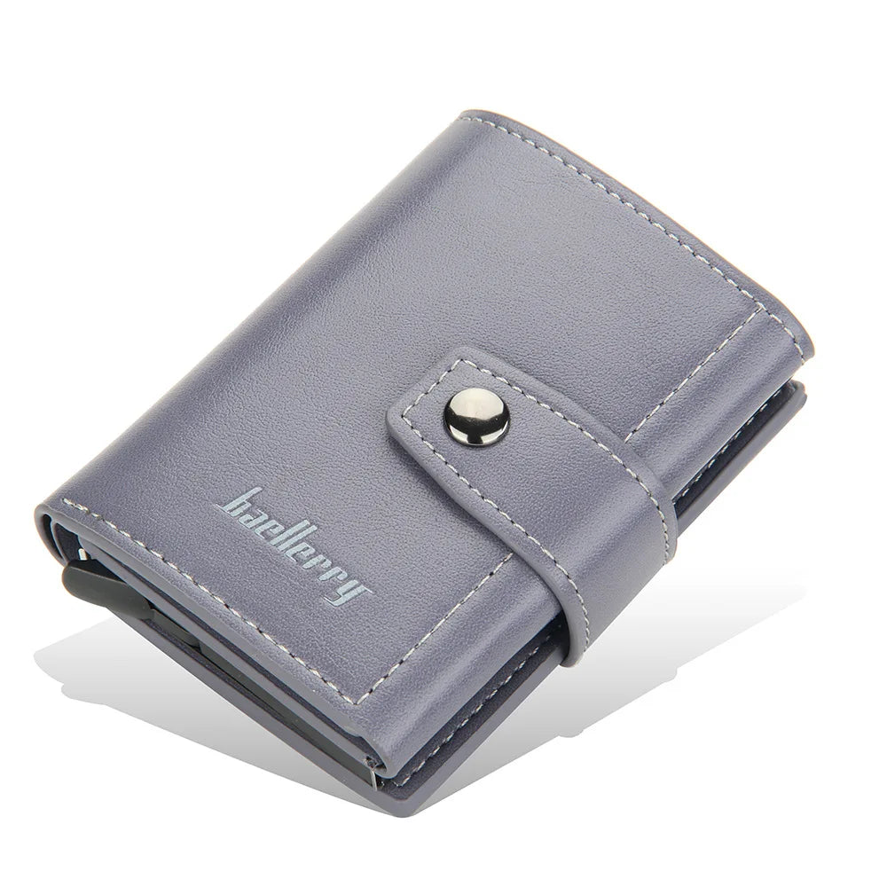 New RFID Men Card Wallets Hasp Small Card Wallets Slim Mini Men's Wallet High Qaulity Card Clip Photo Holder Short Male Purses