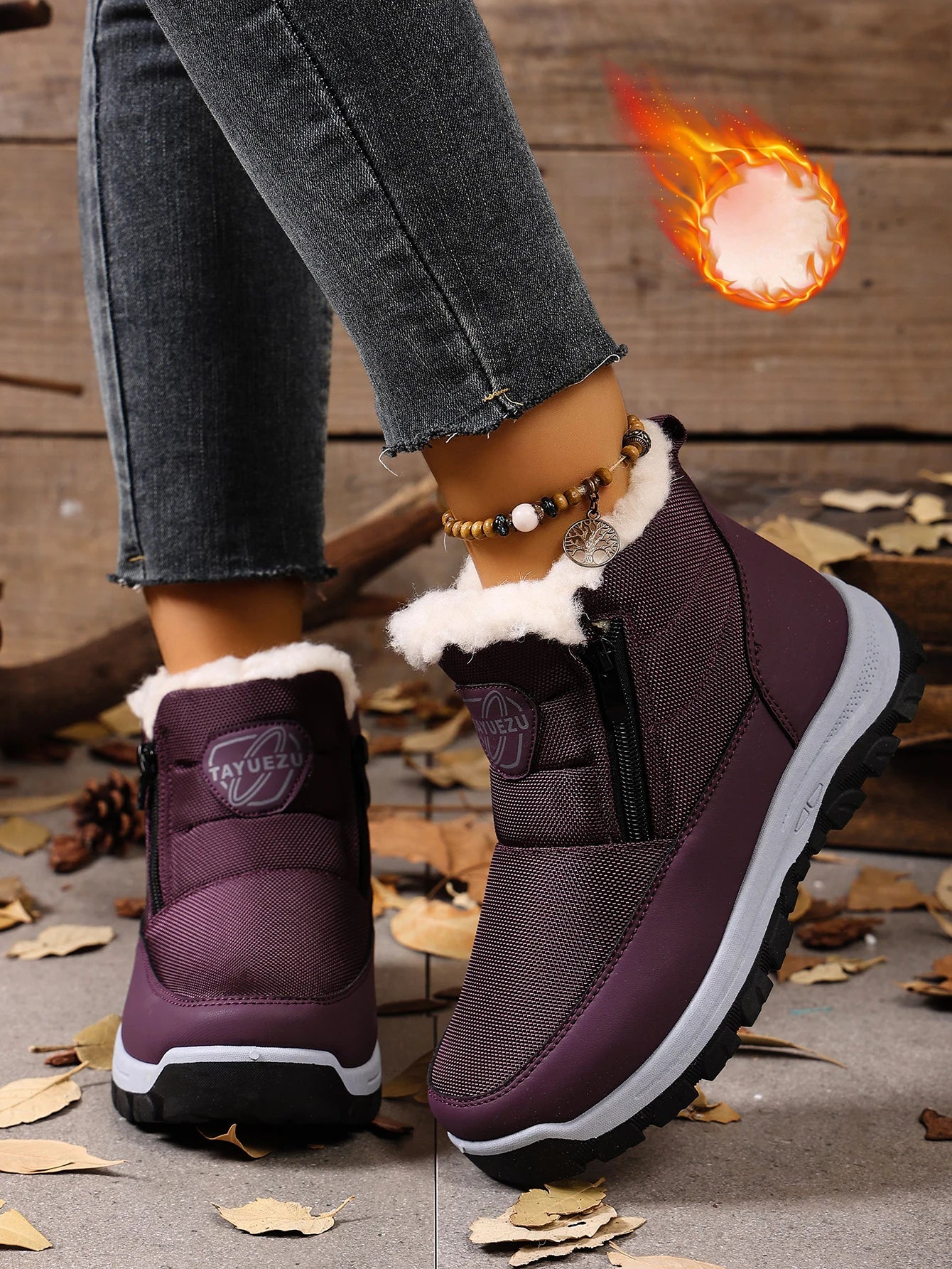 Women's cotton shoes for winter 2025 outdoor leisure anti-cold and warm skid-proof and wear-resistant sole free shoes for women