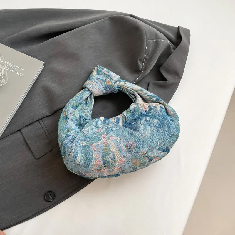 Handbags for Women 2025 New Luxury Designer Brand Pleated Cloud Bags Fashion Knotted Handle Clutch Bag Hobo Handbag Purse