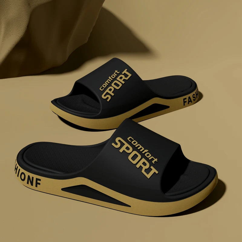 Fashion Men's Sandals Summer EVA Comfortable Anti-Slip Soft Soles House Slippers for Indoor Outdoor Wear Breathable Shower Slide