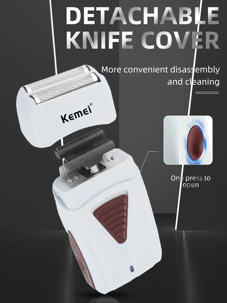 Kemei-3382Professional Rechargeable Hair Clipper 0mm Bareheaded Hair Removal Razor High Quality Electric Shaver for Men Cordless