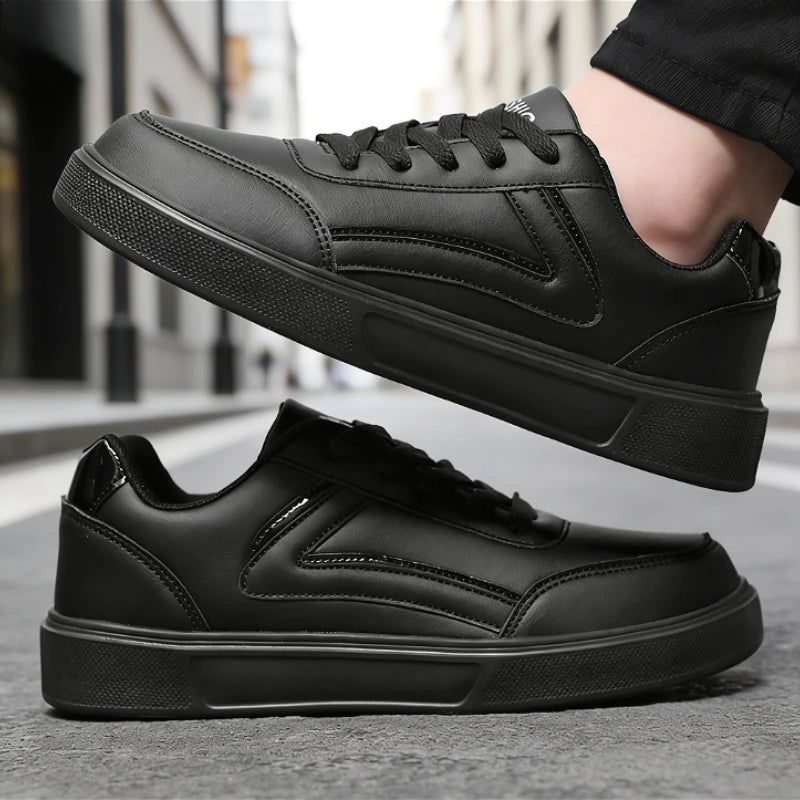 Women's All Black Casual Sneakers Fashion Platform Sole Shoes Non-Slip Comfortable Daily Walking Work Outdoor Footwear 2026 New