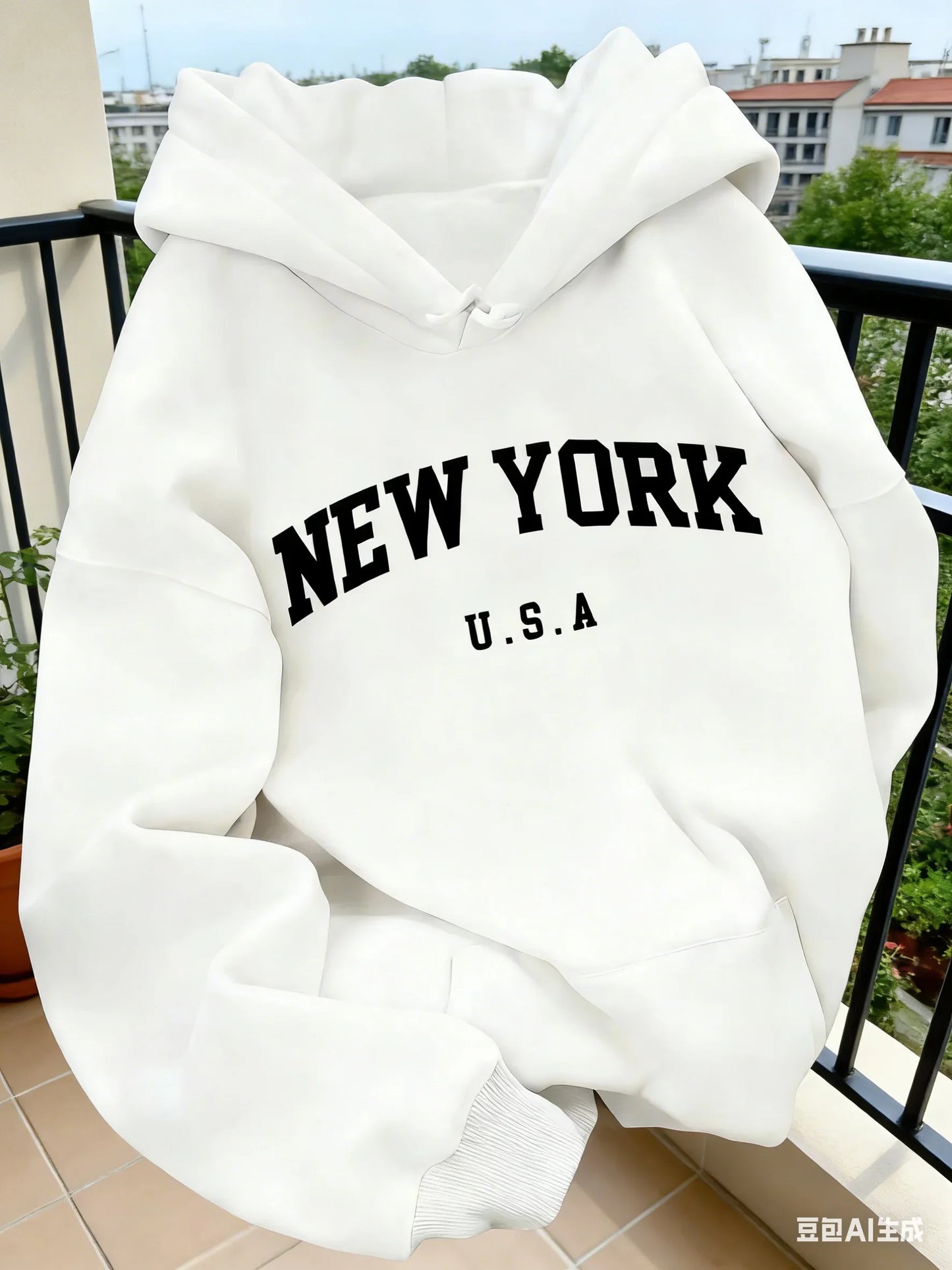 Hooded Sweat for Women Casual Cut NEW YORK USA Lettering Sweater Sweat Casual Fashion HipHop Sweat Harajuku Unisex