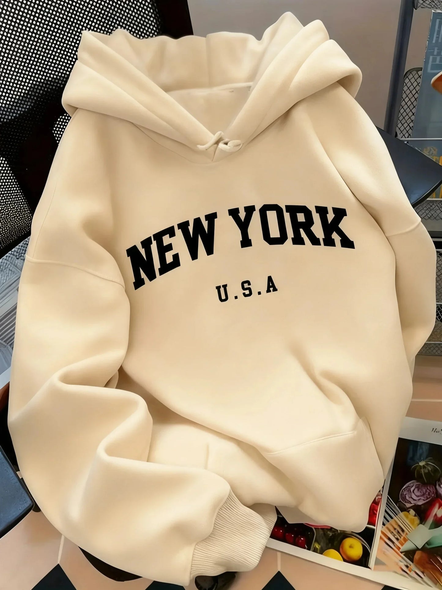 Hooded Sweat for Women Casual Cut NEW YORK USA Lettering Sweater Sweat Casual Fashion HipHop Sweat Harajuku Unisex