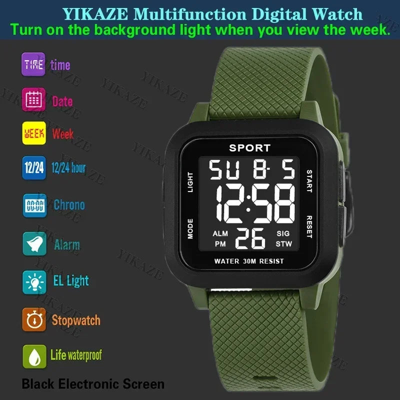 Sports Watches for Men Electronic Watch Digital Retro Style Clock Men Male Reloj Hombre Students Sports Watch Relogio Masculino