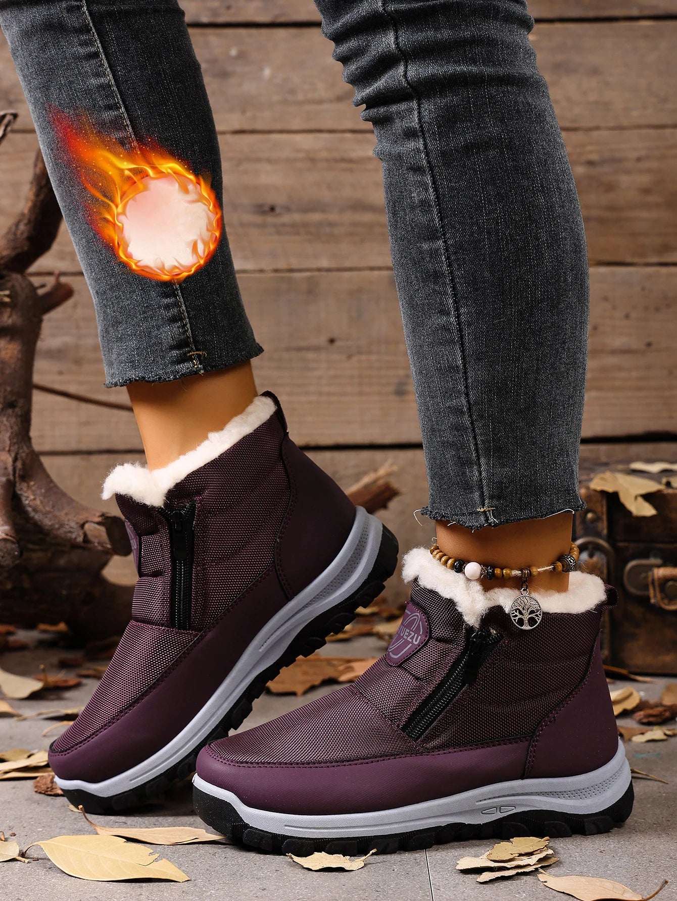 Women's cotton shoes for winter 2025 outdoor leisure anti-cold and warm skid-proof and wear-resistant sole free shoes for women