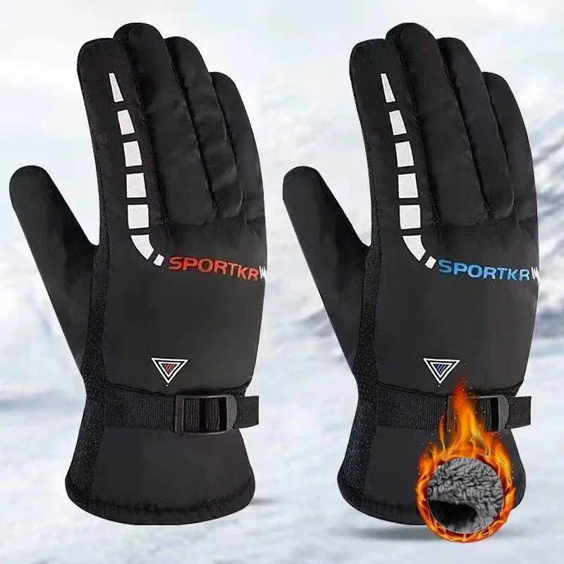 Winter Cycling Gloves Waterproof Antislip Outdoor Sports Ski Cycling Motocycle Warm Gloves Unisex Moto Equipments Accessories