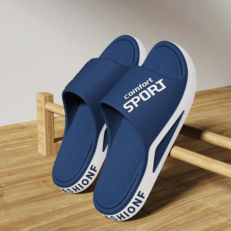 Fashion Men's Sandals Summer EVA Comfortable Anti-Slip Soft Soles House Slippers for Indoor Outdoor Wear Breathable Shower Slide