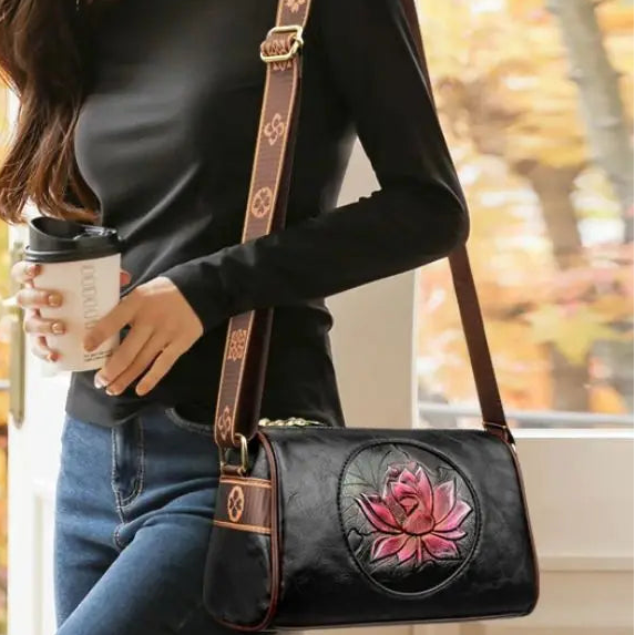 Casual Women Handbag Soft Leather Shoulder Crossbody Bags for Women 2026 New Fashion Print Ladies Messenger Tote Bag