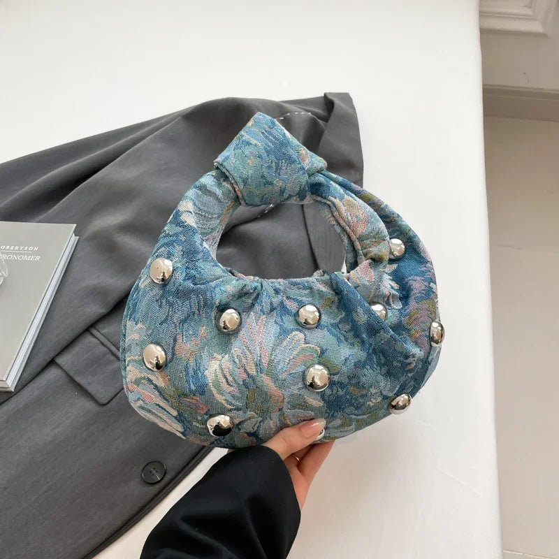 Handbags for Women 2025 New Luxury Designer Brand Pleated Cloud Bags Fashion Knotted Handle Clutch Bag Hobo Handbag Purse