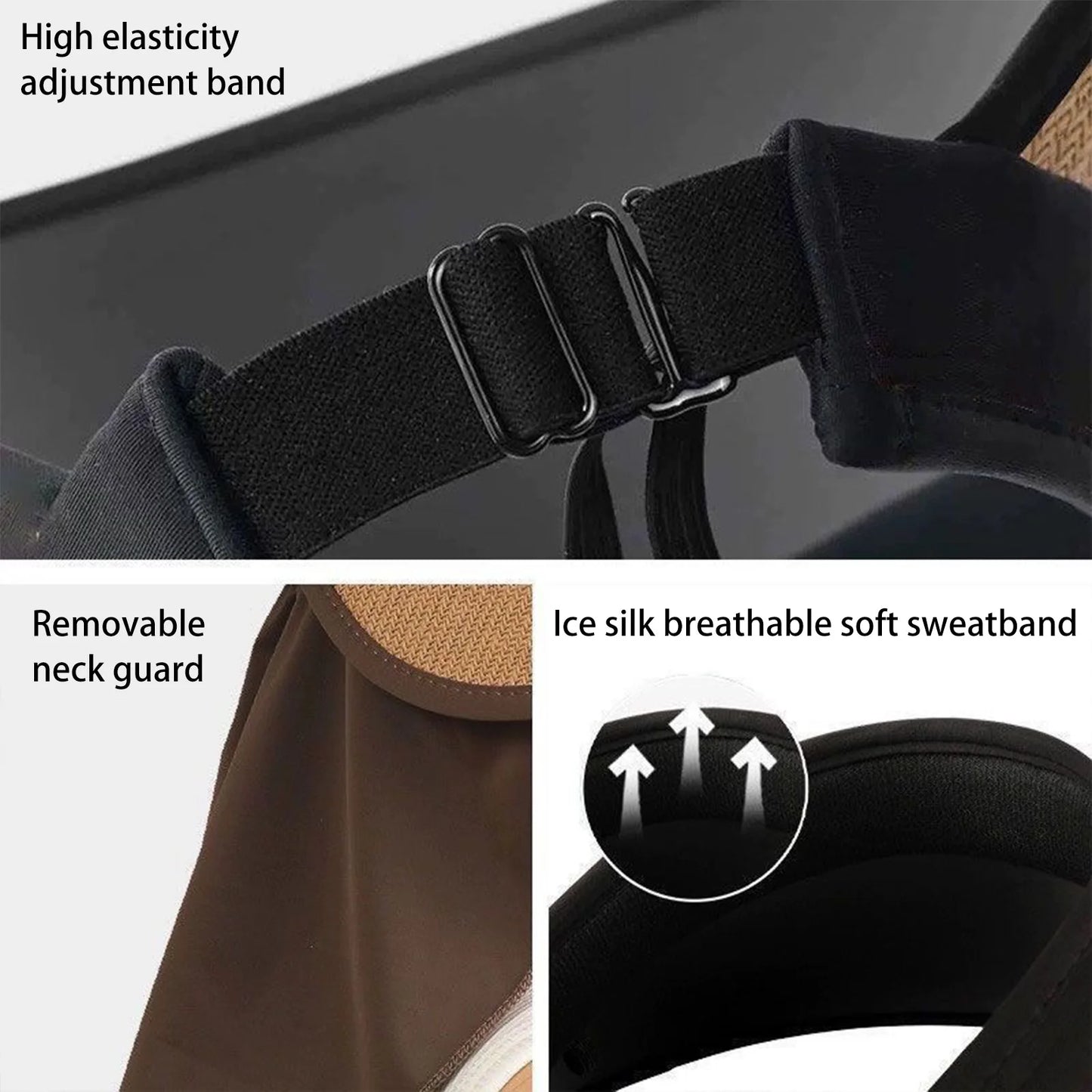 Summer Outdoor Sun Hat For Women Fashionable Casual Wide Brimmed Hat Portable Fisherman Hat With Removable Sunscreen Shawl