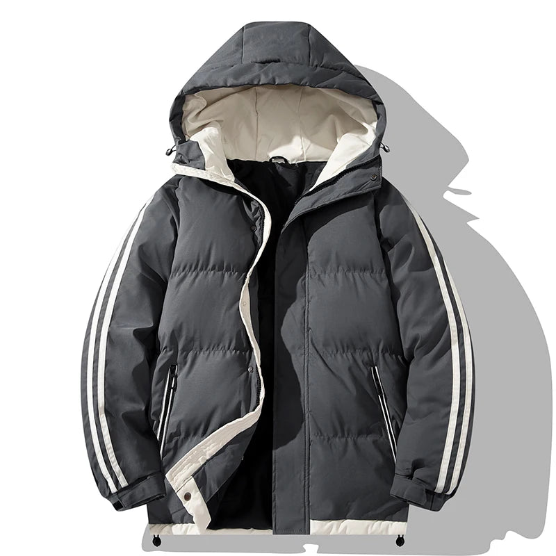 Men Winter Cotton Jacket Warm Comfortable Padded Thickened Down Jackets Parkas Outerwear Sportswear Puffer Thick Warm Snow Coat