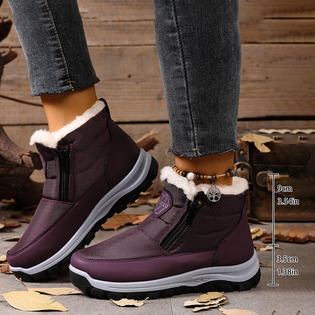 Women's cotton shoes for winter 2025 outdoor leisure anti-cold and warm skid-proof and wear-resistant sole free shoes for women