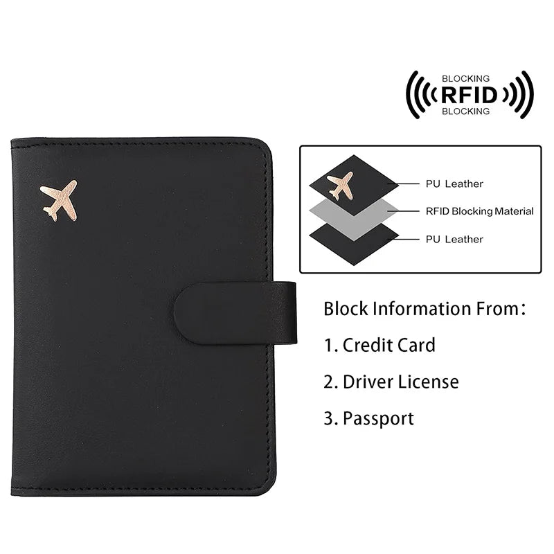 RFID Passport Cover Case Multi Passport Holder Multifunctional Passport ID Credit Card Holder Travel Wallet Travel Accessories
