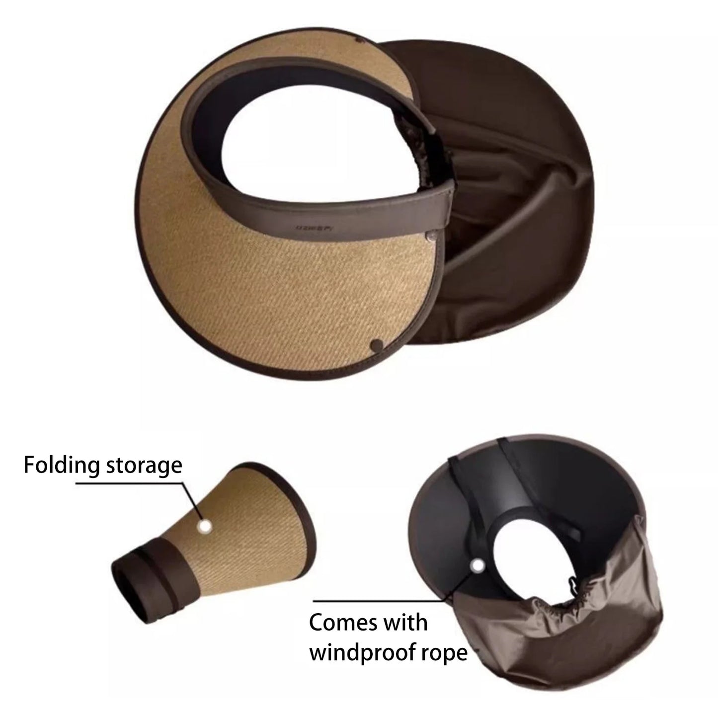 Summer Outdoor Sun Hat For Women Fashionable Casual Wide Brimmed Hat Portable Fisherman Hat With Removable Sunscreen Shawl